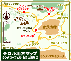 チロル地方の地図